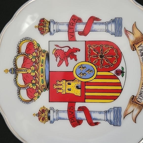 Spanish Coat Of Arms Trinket / Jewelry Dish / Tea Bag Holder ** Bonus** - Picture 4 of 6